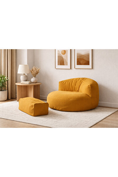PATARA HOME Mila Modell Puff & Armut Koltuk 2'li Relax Koltuk
