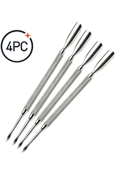 Choice 4pcs Cuticle Pusher Double Sided - Sharp Edge Spoon Shaped Dual Ended ...