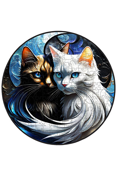 NCPUZZLES Özel Figürlü Ahşap Puzzle - CATS Medium 38x38 cm