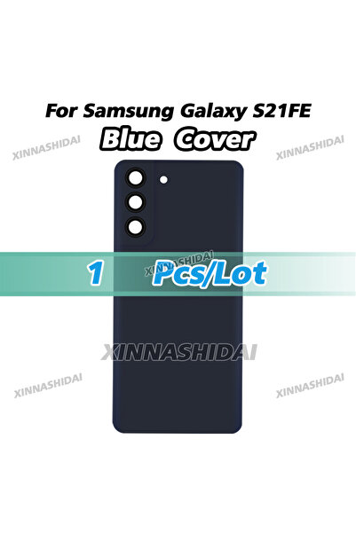 Choice غطاء أزرق جديد واحد لهاتف S21FE، غطاء بطارية خلفي، غطاء باب خلفي بديل ...