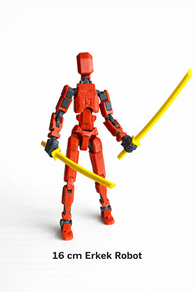 printx 16cm Oynar Eklemli Robot Adam ve Aksesuarları