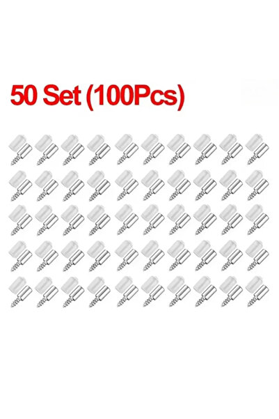 Choice 50 مجموعة (100 قطعة) من حوامل ألواح التثبيت ذاتية الثقب لخزائن الملابس...