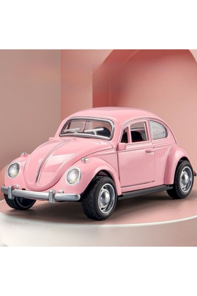 Choice لعبة سيارة حشرة وردية اللون مصنوعة من سبيكة معدنية، هدية واقعية للأطفا...