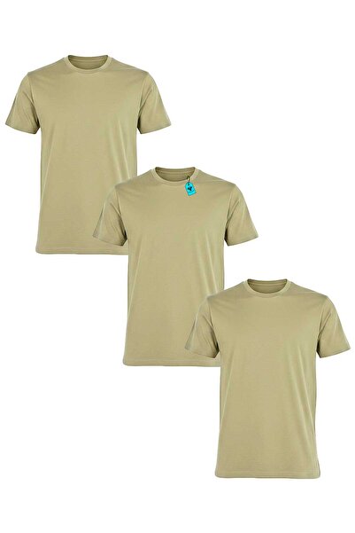 Umut Giyim Men's Khaki Green 3-Piece Soldier Undershirt