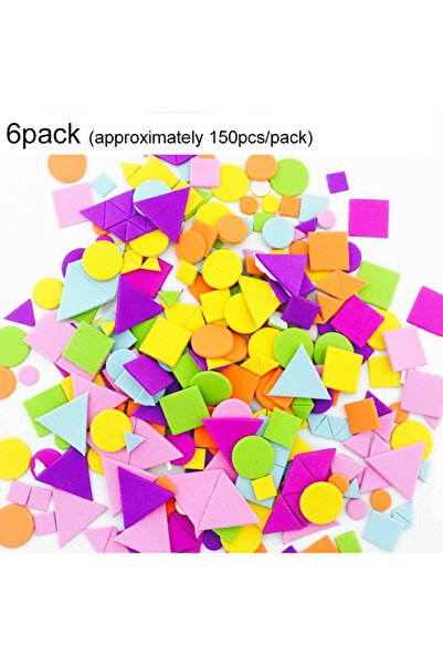 Choice عبوة من 6 قطع (1/3/6 قطع) من ملصقات الفوم، أحجية هندسية، ملصقات ذاتية ...