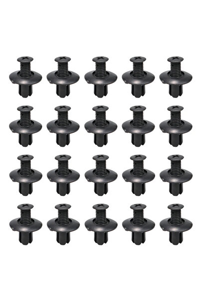 Choice 20 قطعة من مسامير برشام بلاستيكية مقاس 8 مم من hKK، مشابك سوداء لمصدات...