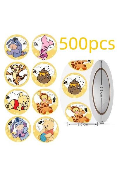Choice ٥٠٠ قطعة من ملصقات ويني ذا بوه اللطيفة - ديكور متين بطابع العسل لأغطية...