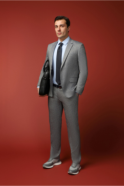 Kiğılı 6 Drop Regular Fit Standart Kesim Keten Karışımlı Takım Elbise