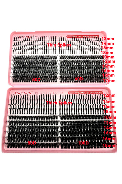 choice2 مجموعة رموش MIX 0.07mm D FX3book 60D-100D مع رموش مدببة، رموش خفيفة و...