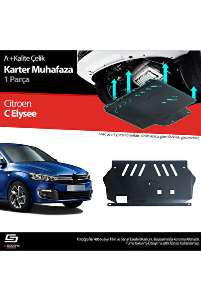S Dizayn S-Dizayn Citroen C. Elysee Çelik Karter Muhafaza Koruma 2013-2017 A+...