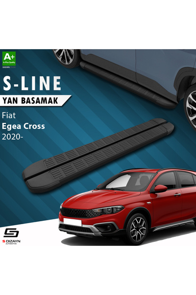 S Dizayn Fiat Egea Cross S-Line Siyah Yan Basamak 183 Cm 2020 Üzeri A+ Kalite...