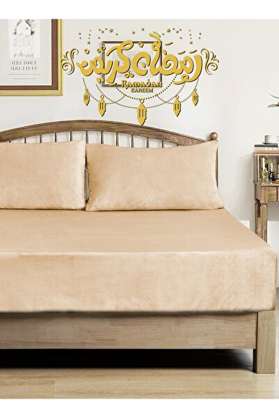 Master Home Textile Velvet Fitted Sheet Set – 3Pcs, Queen Size, Soft, Warm & ...