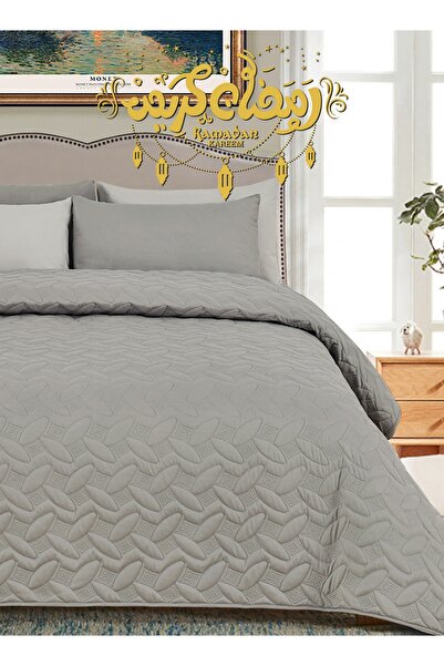 Master Home Textile Microfiber Bedspread Set Fits 200 x 200 cm Double Size Be...