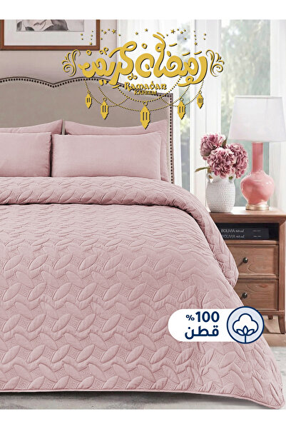 Master Home Textile 4Piece Cotton Bedspread Set Fits 200 x 200 cm Double Size...