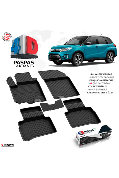 S Dizayn S-Dizayn Suzuki Vitara 4D Havuzlu Paspas 2015-2019 A+Kalite 4DS-86736