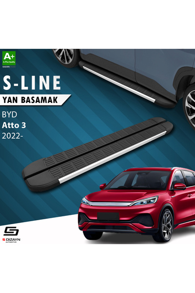 S Dizayn BYD Atto 3 S-Line Aluminyum Yan Basamak 193 Cm 2022 Üzeri BY-AT3-YBS...