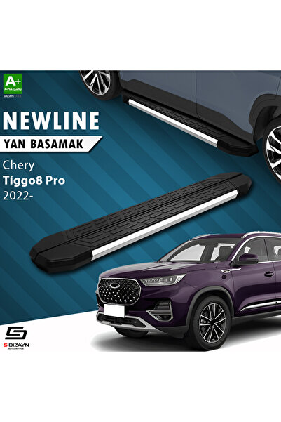 S Dizayn Chery Tiggo8 Pro NewLine Krom Yan Basamak 183 Cm 2022 Üzeri A+ Kalit...