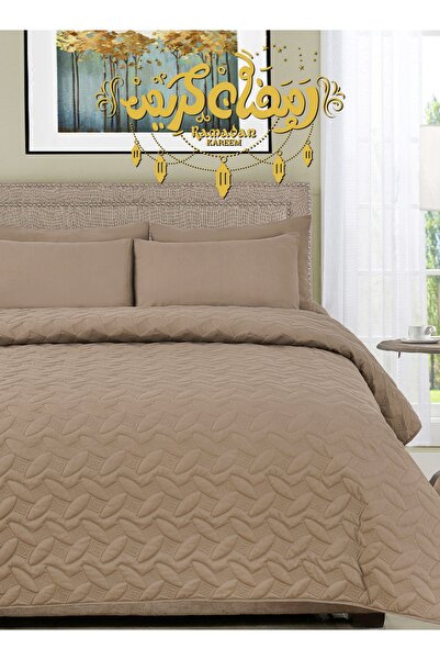 Master Home Textile Microfiber Bedspread Set Fits 200 x 200 cm Double Size Be...