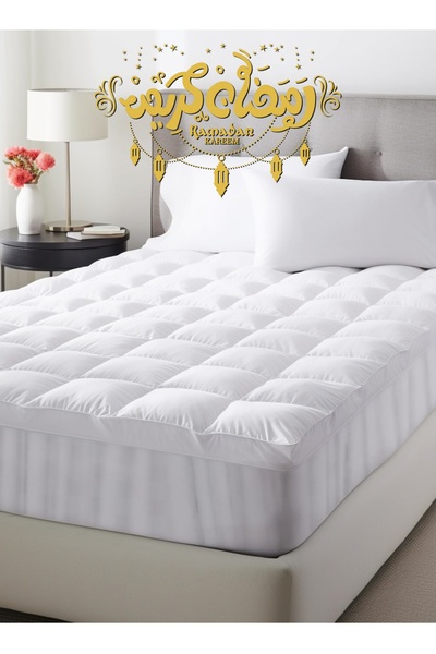 Master Home Textile غطاء مرتبة قطني، سمك إضافي 8 سم، مع جيب عميق، متوفر بمقاس...