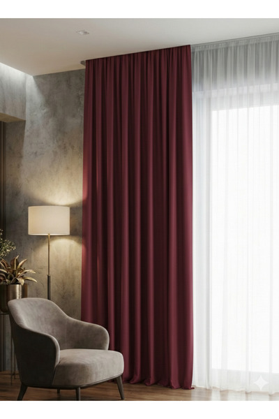 Miabella Home Blackout,karartma Fon Perde,,ışık Geçirmez,ekstrafor Büzgülü,kornişli,tek Kanat Güneşl
