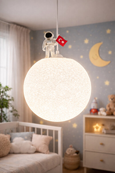 Rekatech Ay Desenli Astronot Avize | Çocuk & Genç Odası Çocuk Odası Avizesi /...
