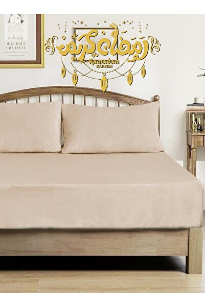 Master Home Textile Velvet Fitted Sheet Set – 3Pcs, Queen Size, Soft, Warm & ...