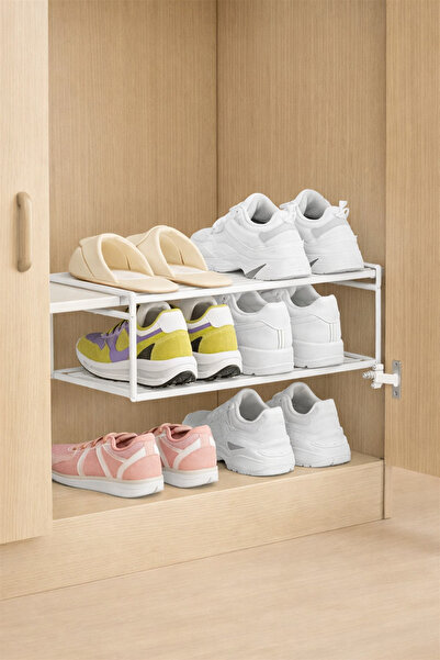 TncPatiShop قطعة واحدة من منظم الأحذية المعدني الموفر للمساحة، منظم الأحذية د...