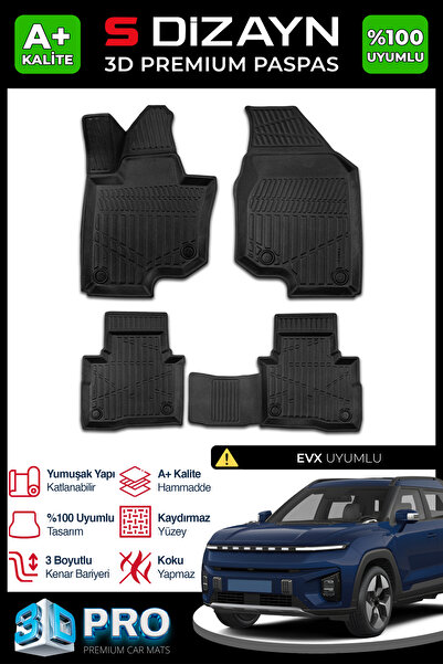 S Dizayn S-Dizayn Ssangyong Torres EVX 3D Pro Havuzlu Paspas 2023 Üzeri A+ Ka...