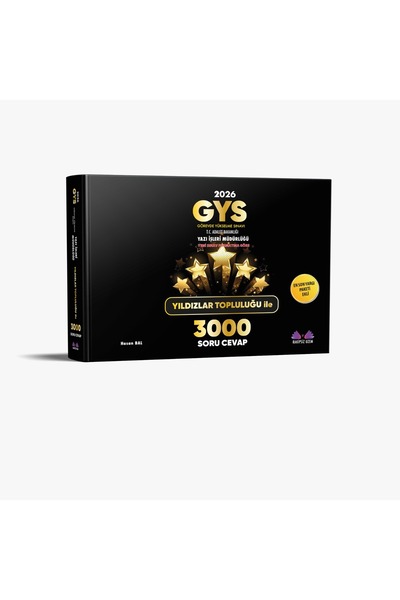 Rakipsiz UZEM Adalet Bakanlığı GYS Yazı İşleri 3000 SORU CEVAP KİTABI