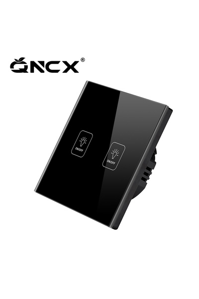 Choice مفتاحان يعملان باللمس على الحائط، أسود اللون، بجهد كهربائي 100-240 فول...