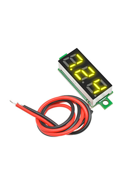 Choice مقياس فولتميتر رقمي LED أصفر اللون، مقاس 0.28 بوصة، يعمل بتيار مستمر، ...