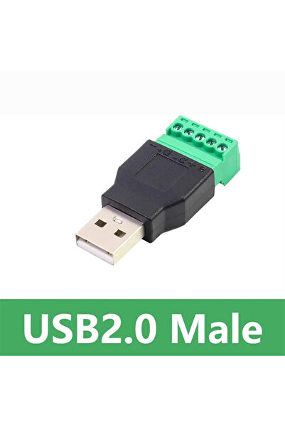 Choice ZL-5K-Male USB 2.0 Type A ذكر/أنثى إلى موصل لولبي خماسي الأطراف مع غطا...