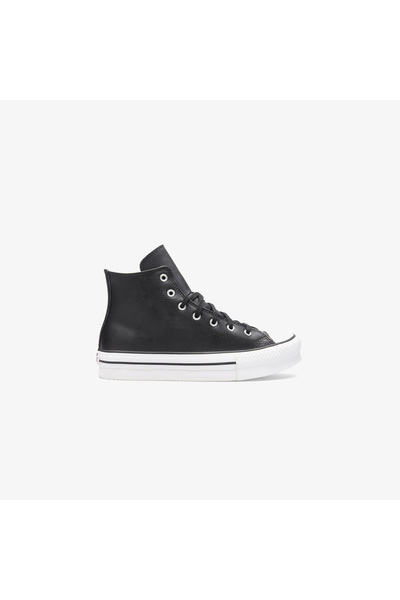 Converse Chuck Taylor All Star Lift Platform Leather Kadın Siyah Sneaker