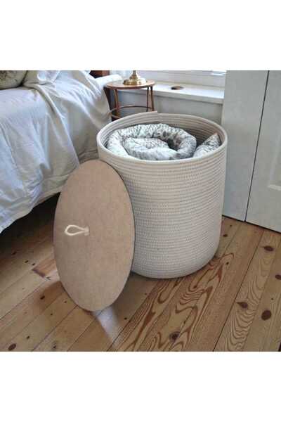 bayram taşcıoğlu home desing Wooden Lid, Organizer, Storage, Dirty, Toy Basket