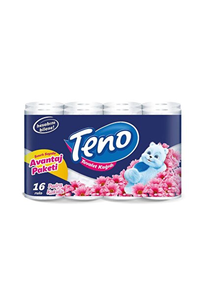Teno Ultra Tuvalet Kağıdı Çift Katlı 16 Lı Paket Pudra Kokulu (Avantaj Pk Ser...