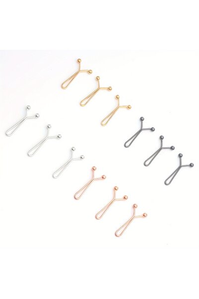 Choice مجموعة من 12 قطعة من مشابك معدنية غير مرئية لتضييق الخصر، مزودة بأزرار...