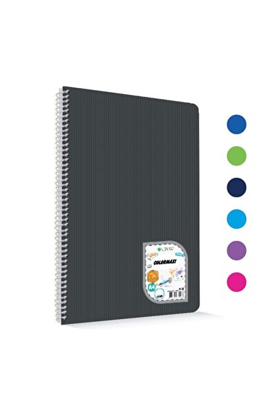 ÇINAR DEFTER Copertă din plastic Colormaxi 120 de coli Caiet A4 cu spirală în...