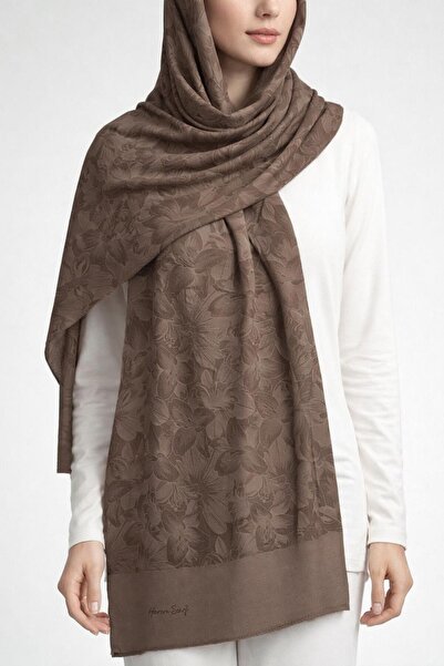 HAREM SCARF Viscose Shawl - Gold Deep - Mink