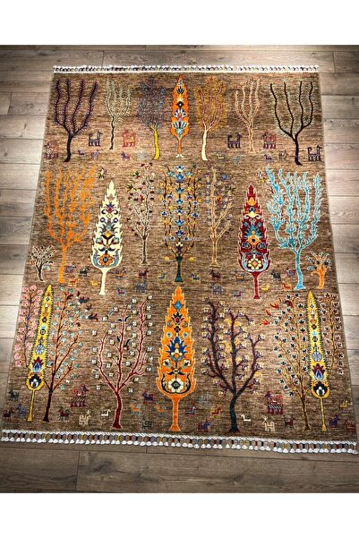 İpek Halı Afgan Halısı El Dokuma Hayat Ağacı