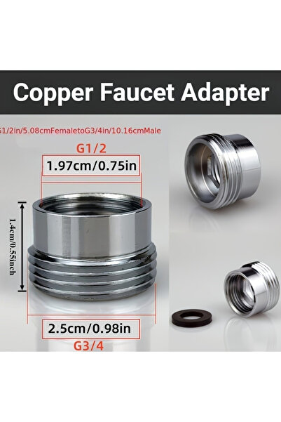 Choice Premium thickened brass faucet adapter anti-corrosion and rust proof, ...