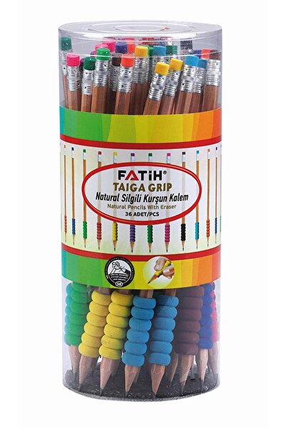 FATİH KALEM قلم رصاص فاتح كورشين من تايجا ناتشورال إيفا مع ممحاة، عبوة من 36 ...