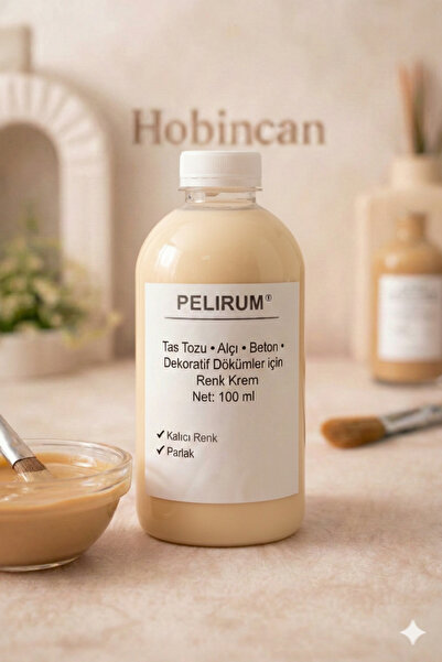 Pelirum Profesyonel Akrilik Boya 100 ml Taş Tozu, Alçı, Beton ve Dekoratif Ob...