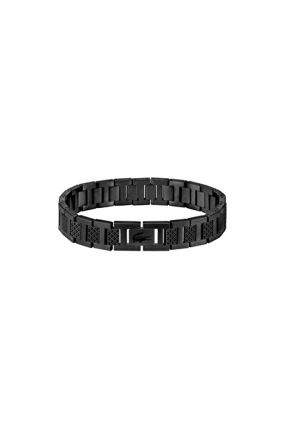 Lacoste سوار معدني رجالي - 2040119-أسود