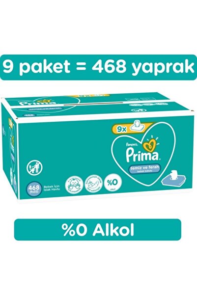 Prima Islak Havlu Temiz Ve Ferah 9’lu