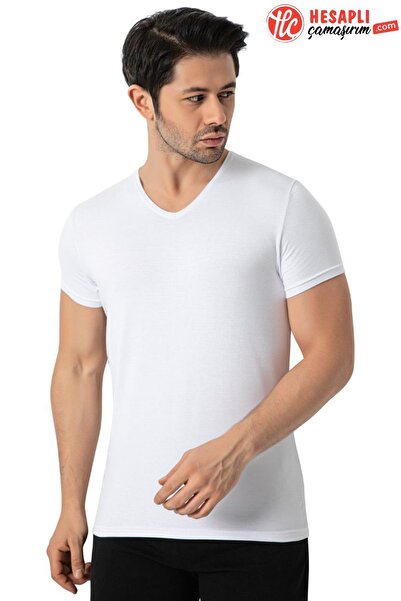 LÜXDRM LÜX DRM 3905 Erkek Bambu Nefes Alabilen İnce Rahat Yazlık Kumaş V Yaka...