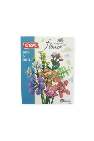 Erka مجموعة مكعبات بناء زهور من سيتوي، عبوة من 8 قطع