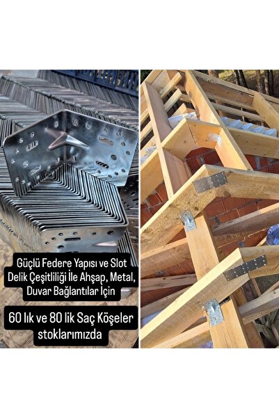 mnbe ticaret Mnbe Sac Köşebent Bağlantı Düz Lama 60 x 200 x 2 mm ( 10 adet )