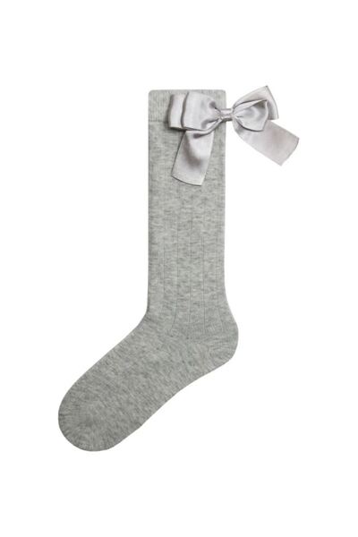 Bross جوارب الركبة للأطفال باللون الرمادي