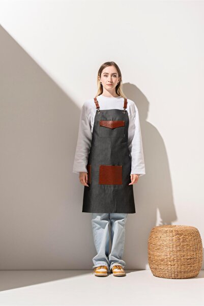 APP-RON D-164 Harvey – Gray Denim Apron