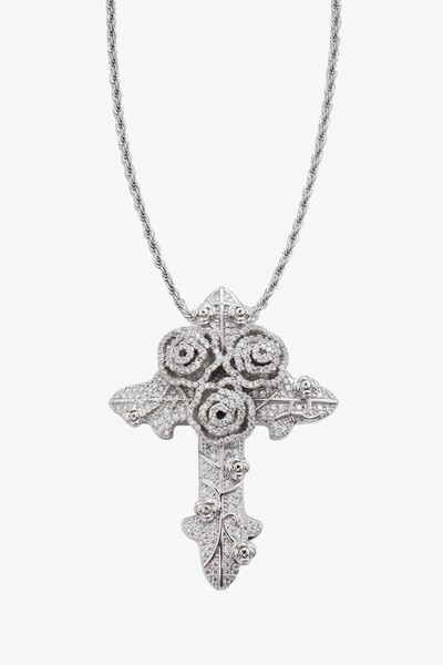 No Future Iced Out Cross Kolye